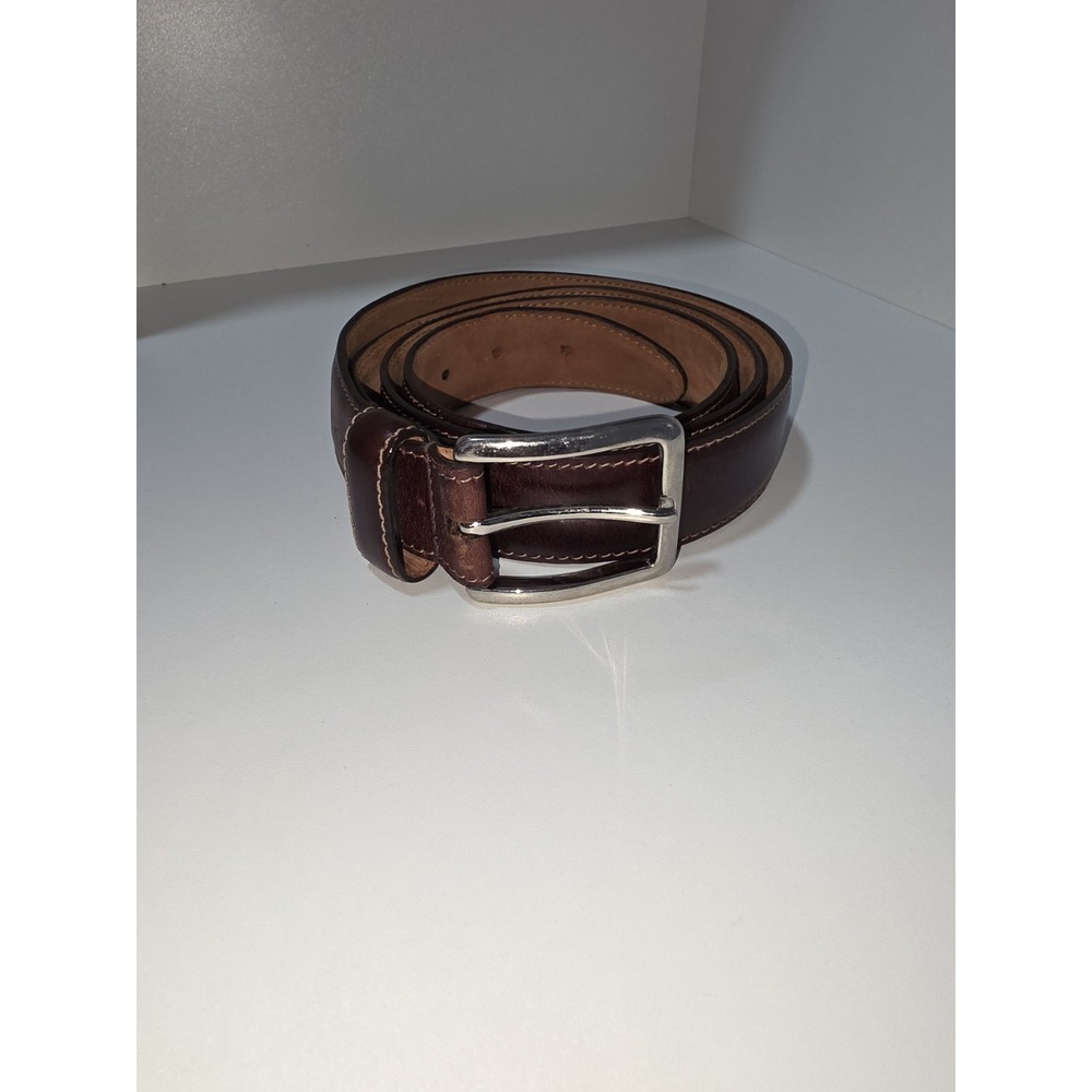 Fullum & Holt Style 06223 -‎ Men's Brown Stitched Genuine Leather Belt-Sz 48/120